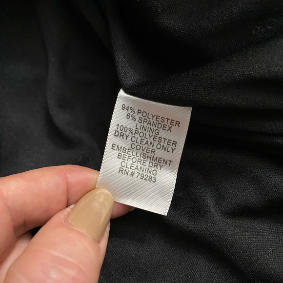 Alex Evenings Elegant Prom Dress Long sleeve Embellished Beaded Sequined - Picture 14 of 15